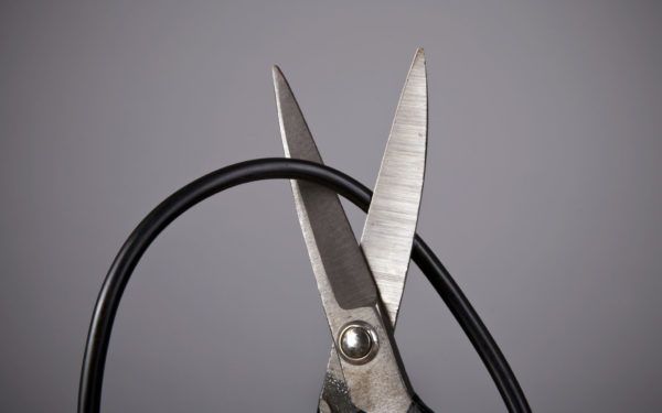 Scissors cutting cord