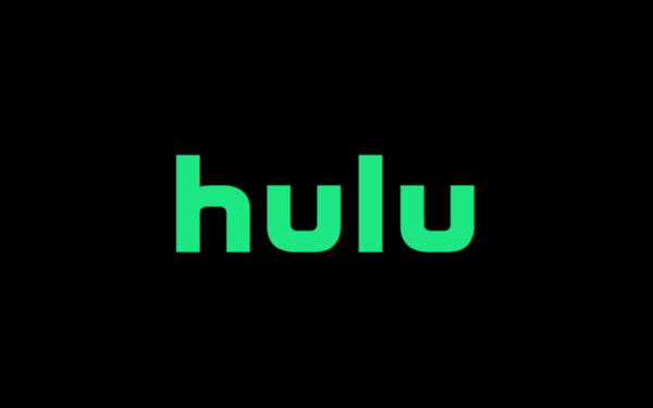 The green Hulu logo against a black background