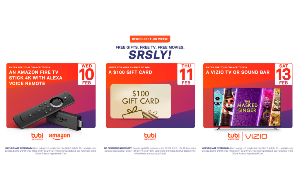 Bother From there The room Enter to Win Tubi's Daily Prizes, Including an Amazon Fire TV 4K with Alexa  Voice Remote – Cord Cutters News